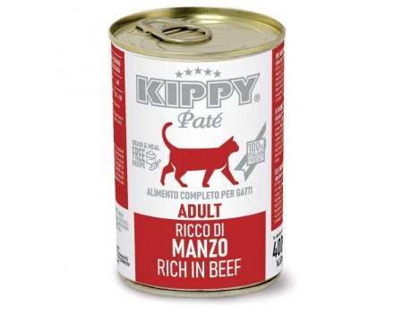 Корм влажный Kippy для кошек "Pate Adult Cats Beef", с говядиной, паштет, 400 г