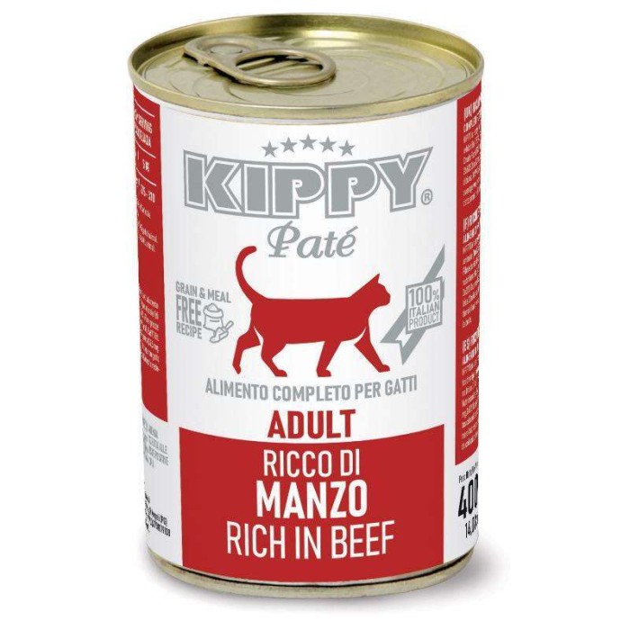 Корм влажный Kippy для кошек "Pate Adult Cats Beef", с говядиной, паштет, 400 г
