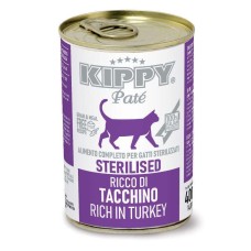 Корм вологий Kippy для стерилізованих котів "Pate Sterilised Cats Turkey", з індичкою, паштет, 400 г