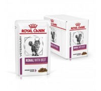 Влажный корм для взрослых кошек ROYAL CANIN RENAL BEEF 0.085 кг 8+4..