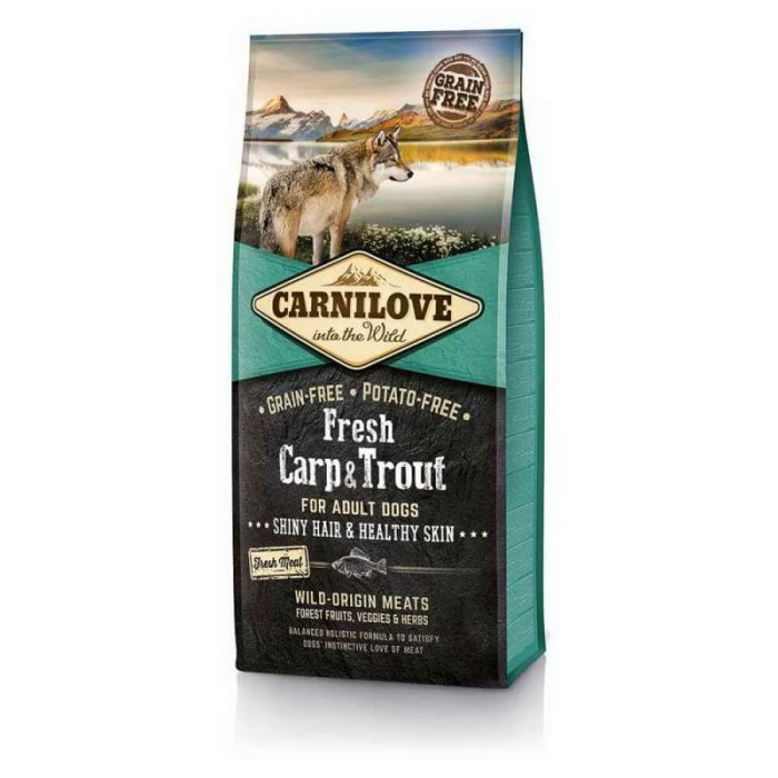 Корм сухий Carnilove Fresh Carp and Trout for Adult dogs для собак усіх порід короп форель 1,5 кг
