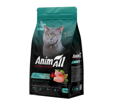 Полнорационный сухой корм Animall для стерилизованных кошек с курицей ..