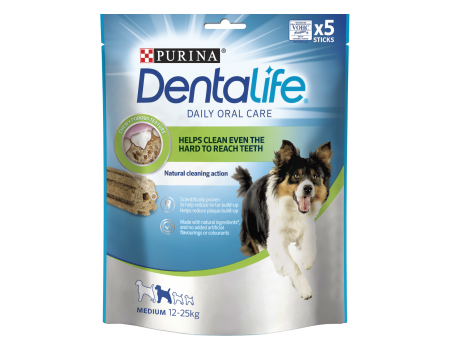 Ласощі DENTALIFE Medium для дорослих собак середніх порід для здоров'я зубів і ясен 115 г