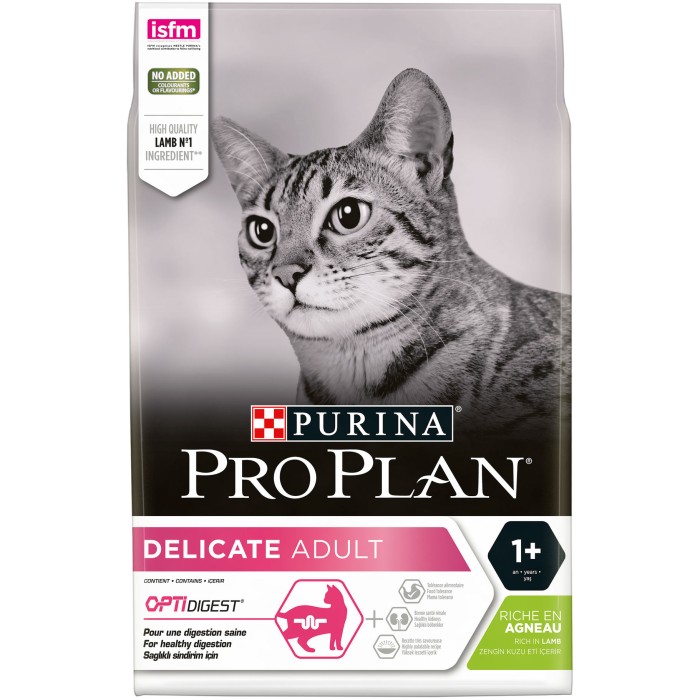 Pro Plan Delicate сухий корм для кішок з чутливим травленням, з ягнятком, 3 кг