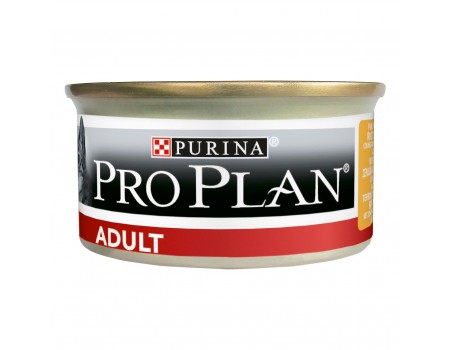Purina Pro Plan Adult Консерви для дорослих кішок, Шматочки в паштеті з курка, банку, 85 г