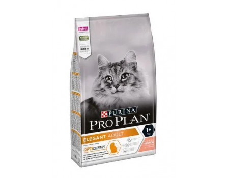 срок до 07.2023 г // Purina Pro Plan ELEGANT для взрослых кошек с чувствительной кожей, с лососем, 10 кг