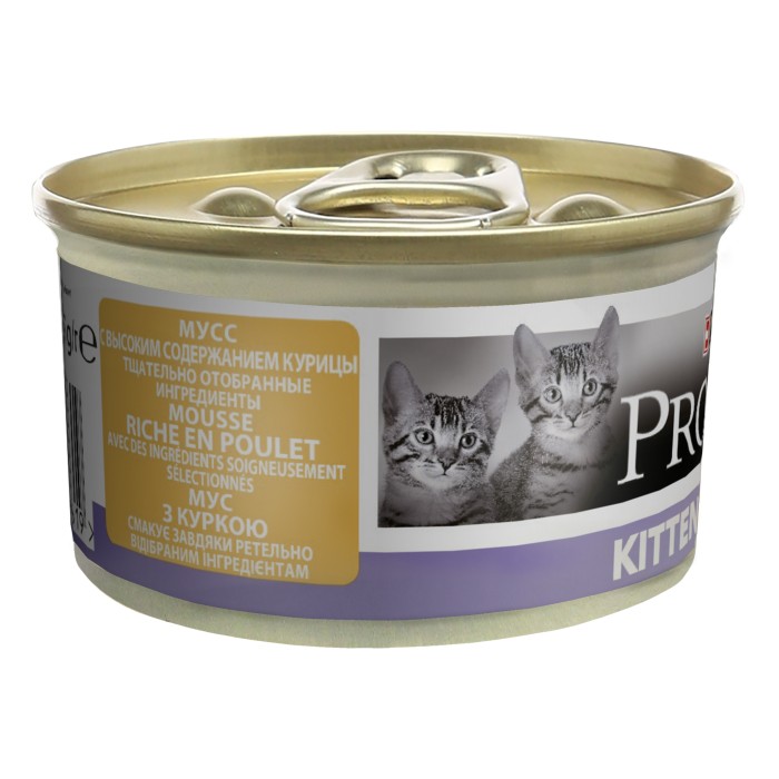 Влажный корм PRO PLAN Kitten Healthy Start для котят мусс с курицей 85 г