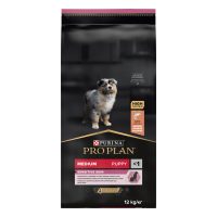 PRO PLAN Puppy Medium Sensitive Сухой корм  для щенков средних пород с чувствительной кожей, лосось с рисом, пакет, 12 кг*