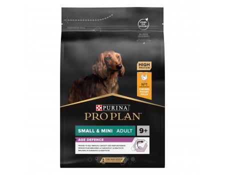 срок 06,2023, Purina Pro Plan Small & Mini Adult 9+ Сухий корм для літніх собак дрібних порід з куркою 3 кг