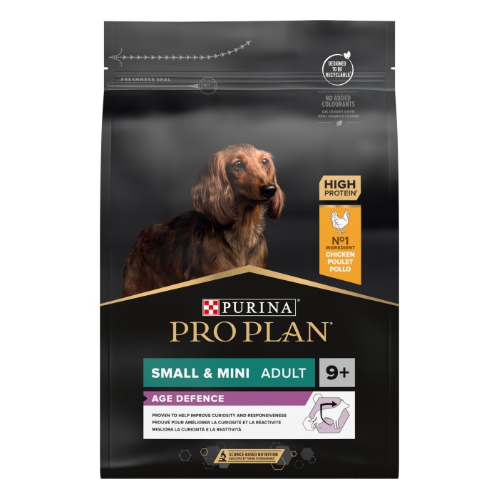 срок 06,2023, Purina Pro Plan Small & Mini Adult 9+ Сухой корм для пожилых собак мелких пород с курицей 3 кг