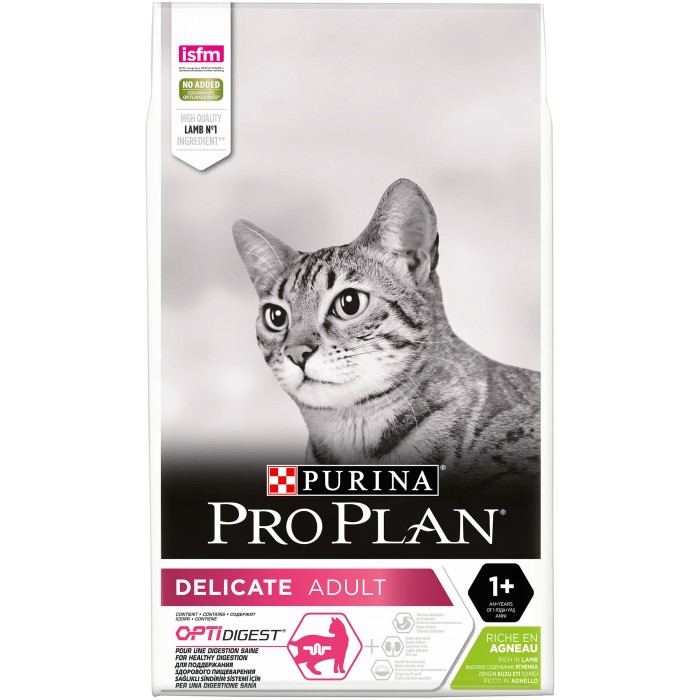 ProPlan Delicate с ягненком для кошек с чувствительной кожей 10 кг