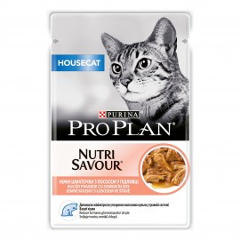 Консерва Purina Pro Plan Cat Nutrisavour Housecat для котів, з лососем..