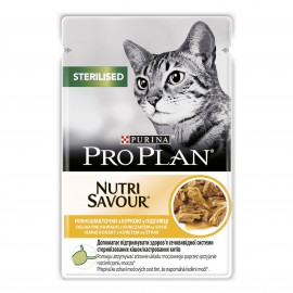 ProPlan Sterilised Nutrisavour с курицей для кастрированных кошек 85г..