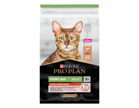 ProPlan Sterilised Senses с лососем для кастрированных кошек, сухой 10 кг
