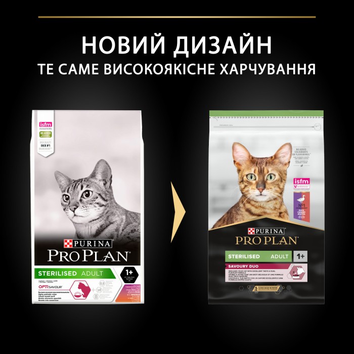 Pro Plan Sterilised Duck & Liver Сухой корм для кастрированных/стерилизованных котов и кошек с уткой и печенью, 10 кг