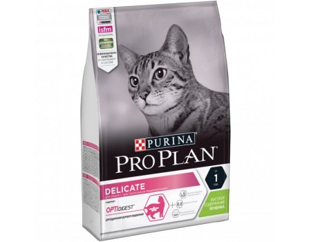 ProPlan Delicate з ягням для котів з чутливою шкірою, сухий 3кг