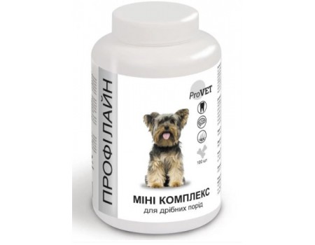 Профілайн Міні комплекс - добавка для собак малих порід, 100 табл, 123 г