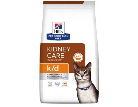 Hills PD Feline K/D Лечебный корм для котов Рекомендован при болезнях почек  СКХ, тунец -3 кг