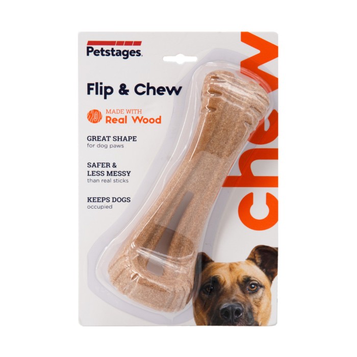 Іграшка для собак Petstages Flip&Chew Brn MD кістка жувальна Фліп енд Чюв середня