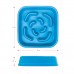 Миска квадратна силіконова DEXAS Слоу Фідер, для повільного годування, 1,44 л, блакитна  - фото 3