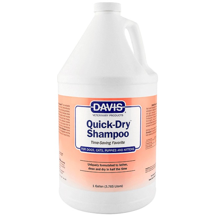 Davis Quick-Dry Shampoo ДЭВИС БЫСТРАЯ СУШКА шампунь для собак и котов, 3.8 л