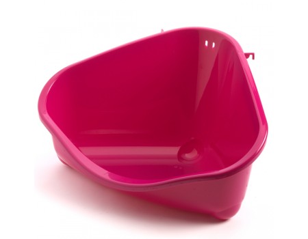 Moderna ПЕТС КОРНЕР туалет угловой для грызунов, большой, 49Х34,6Х026 см , розовый.