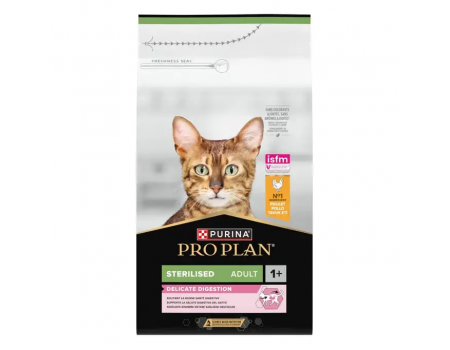 Сухой корм PRO PLAN Sterilised Adult Delicate для кошек после стерилизации, с чувствительным пищеварением, с курицей, 400 г