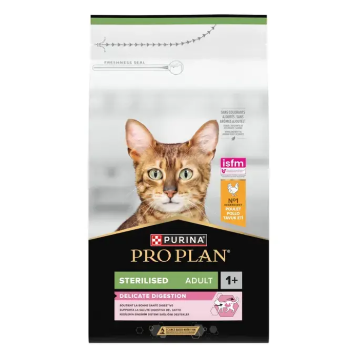 Сухий корм PRO PLAN Sterilised Adult Delicate для котів після стерилізації, з чутливим травенням, з куркою, 400 г