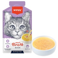 Жидкий корм для кошек Wanpy Meat Broths Duck, СУП С УТОЙ беззерновой, 50 г