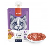 Wanpy КРЕМ-СУП Утка с тыквой (Duck&Pumkin) жидкий корм для кошек, 90г..