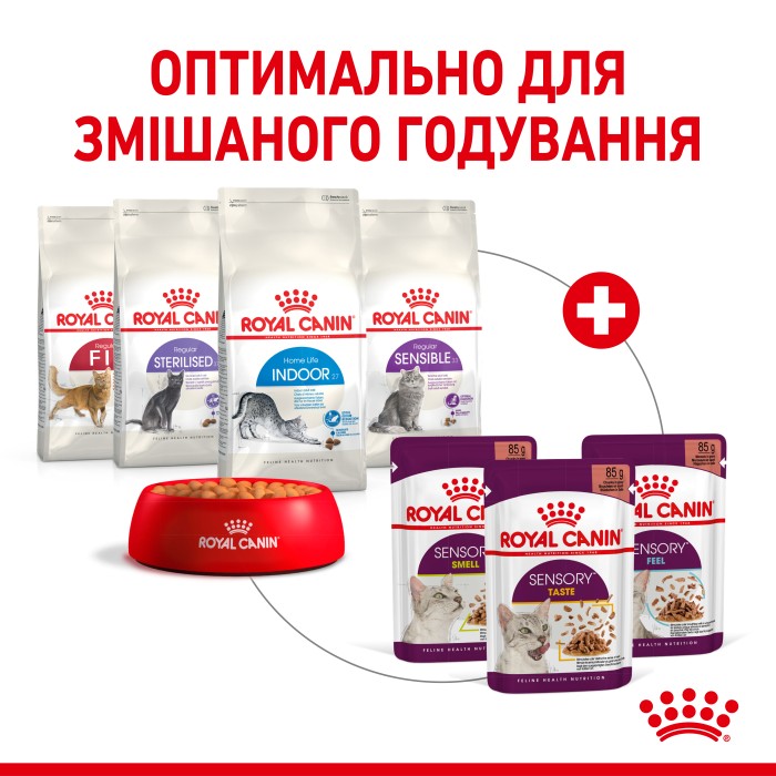 Влажный корм для взрослых кошек ROYAL CANIN SENSORY TASTE JELLY 0.085 кг*