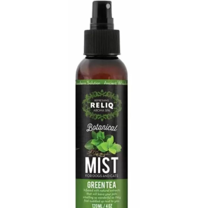 RELIQ Botanical Mist-Green Tea Спрей-лосьон для увлажнения шерсти с экстрактом зеленого чая, 120 мл