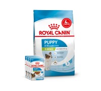Акция // Корм для щенков ROYAL CANIN XSMALL PUPPY 1.5 кг +4 пауча в по..