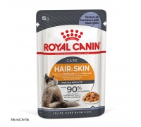 Влажный корм для взрослых кошек ROYAL CANIN HAIR & SKIN CARE IN JELLY ..