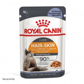 Вологий корм для дорослих  котів ROYAL CANIN HAIR & SKIN CARE IN JELLY..