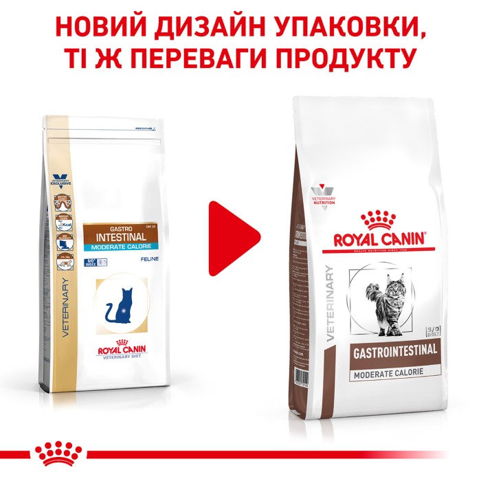 Корм для дорослих котів ROYAL CANIN GASTRO INTESTINAL MODERATE CALORIE CAT 0.4 кг
