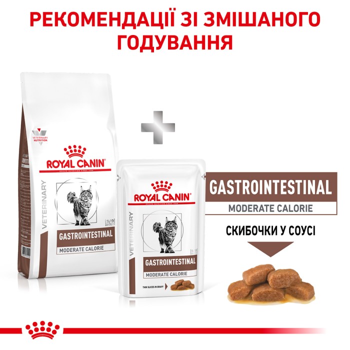 Корм для дорослих котів ROYAL CANIN GASTRO INTESTINAL MODERATE CALORIE CAT 0.4 кг