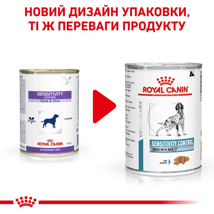 Вологий корм для дорослих собак ROYAL CANIN SENSITIVITY CONTROL DUCK DOG Cans 0.42 кг