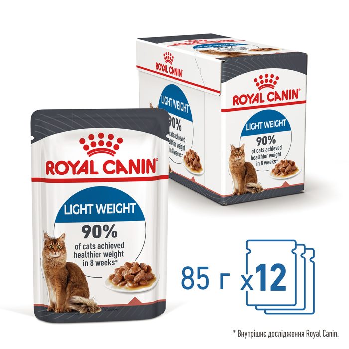 Вологий корм для дорослих котів ROYAL CANIN LIGHT WEIGHT CARE шматочки в соусі 85 г