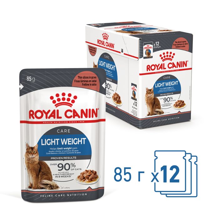 Вологий корм для дорослих котів ROYAL CANIN LIGHT WEIGHT CARE шматочки в соусі 85 г