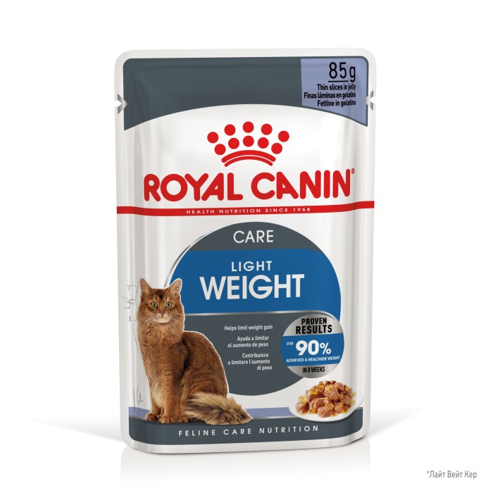 Влажный корм для взрослых кошек ROYAL CANIN LIGHT WEIGHT CARE кусочки в соусе 85 г