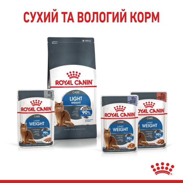 Влажный корм для взрослых кошек ROYAL CANIN LIGHT WEIGHT CARE кусочки в соусе 85 г