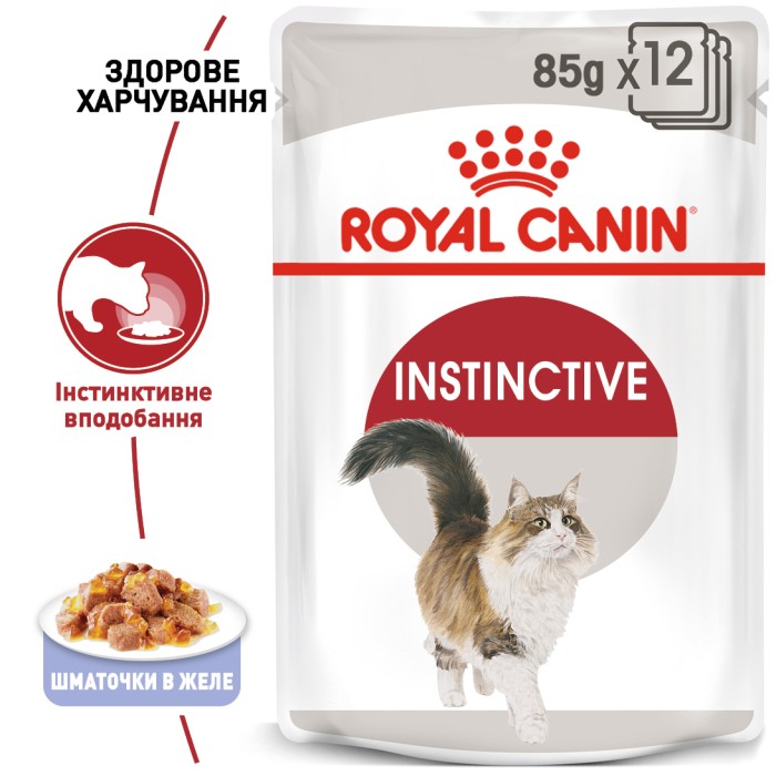 Влажный корм для взрослых кошек ROYAL CANIN INSTINCTIVE IN JELLY 0.085 кг 