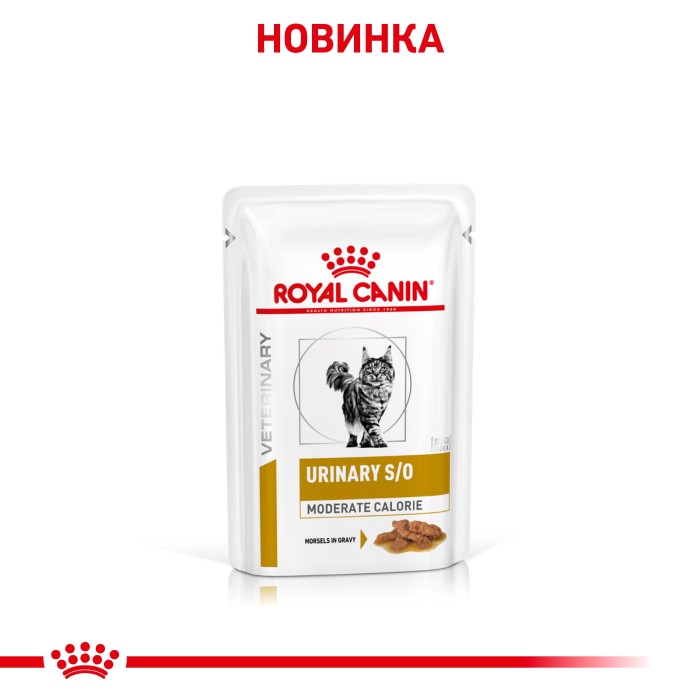 Влажный корм для взрослых кошек ROYAL CANIN URINARY S/O MODERATE CALORIE CAT pouches 0.085 кг