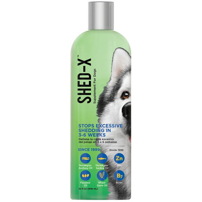 Пищевая добавка для собак SynergyLabs Shed-X Dog для шерсти собак, против линьки, 0.946 л