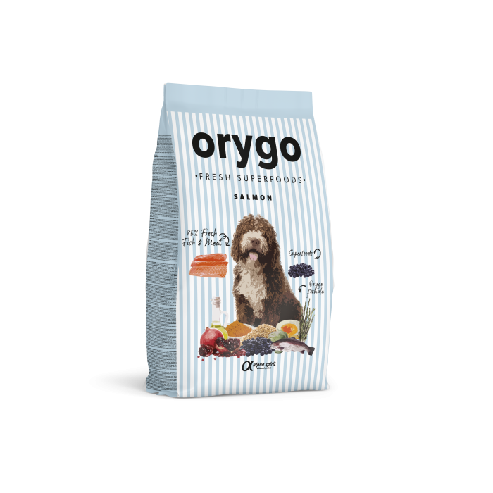 Полувлажный корм Orygo Salmon для взрослых собак, Ориго Салмон, лосось, 8 кг.