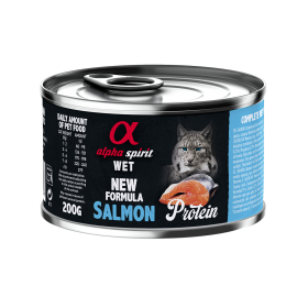 Полнорационный влажный корм Alpha Spirit Salmon, для взрослых кошек, л..