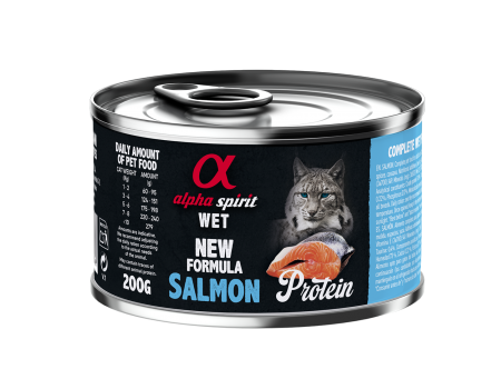 Полнорационный влажный корм Alpha Spirit Salmon, для взрослых кошек, лосось, 200 г