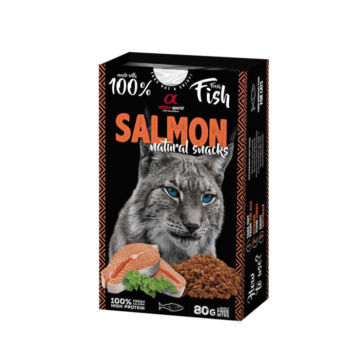 Ласощі для котів Alpha spirit CAT NATURAL SNACK SALMON Натурал Снек, лосось, 80 г