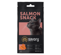 Лакомство для поощрения кошек Savory Snack Salmon, подушечки с лососем..